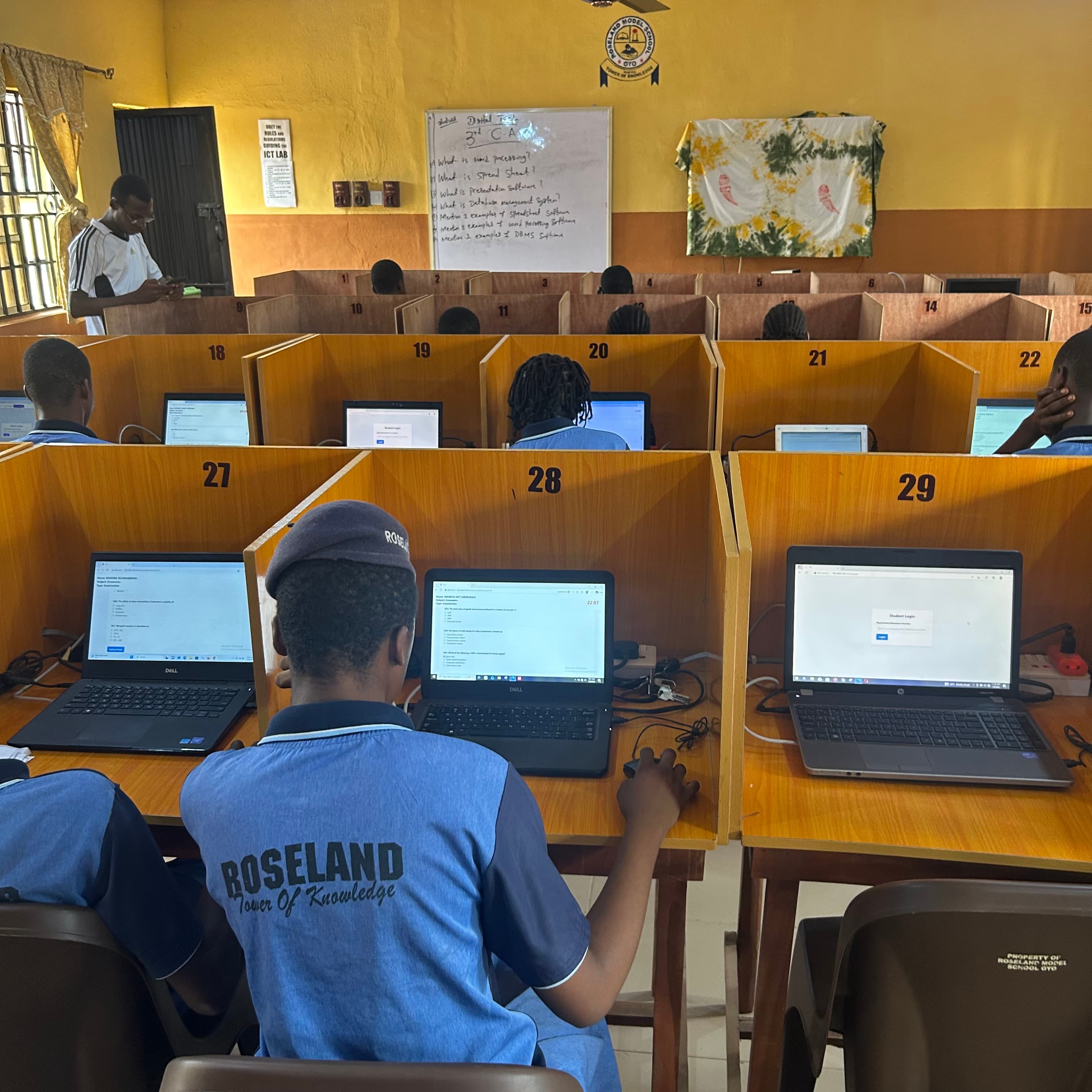 Roseland Model School students studying